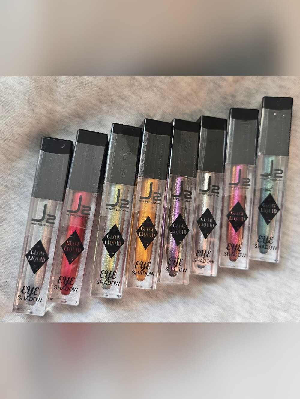 J2 Glow Liquid Eye Shadow Set - Shimmer Multi Colors (Set Of All 8)